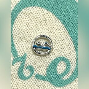 Origami Owl Living Lockets HTF Retired Swimmer Floating Charm